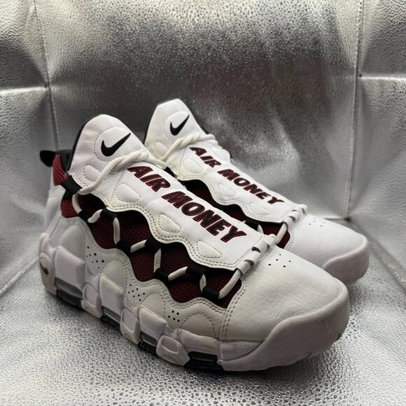 Size 9.5 Nike Air More Money Uptempo Habanero Red White Mens Snaekers AJ2998-100